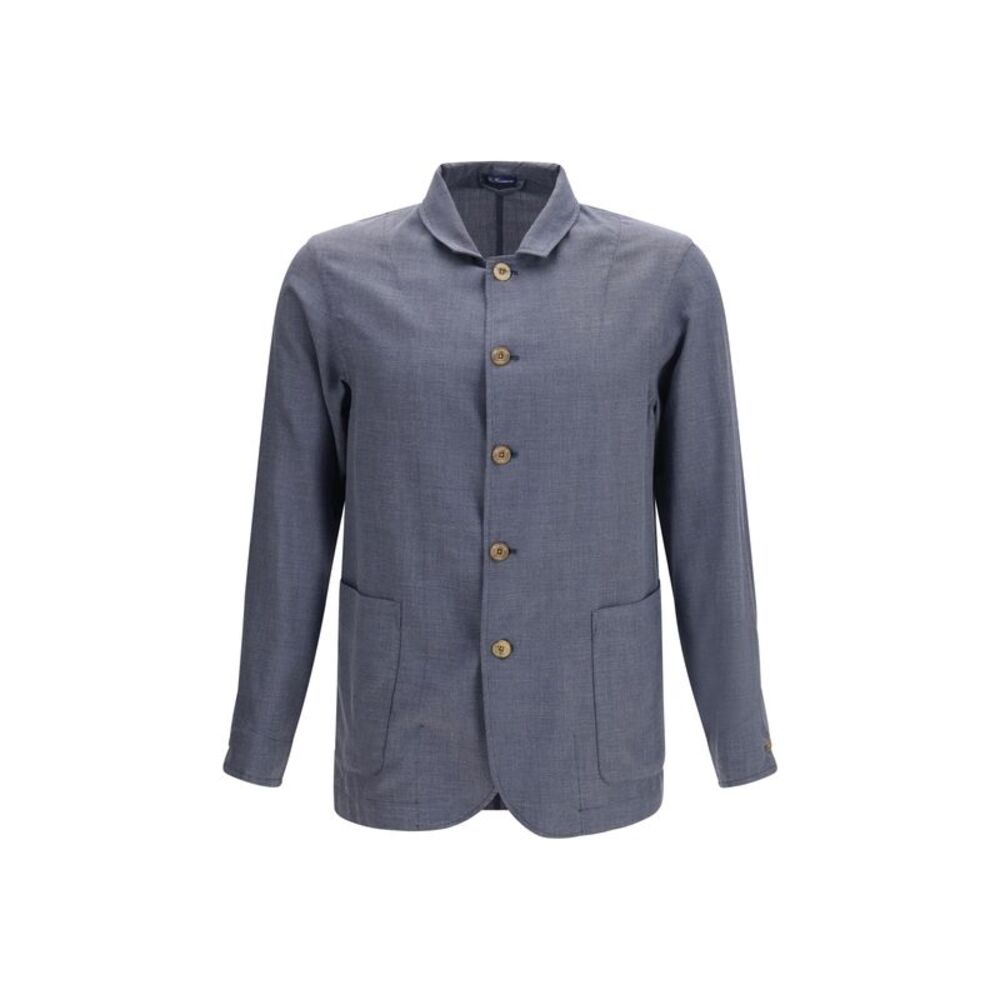 Finamore Men Cotton And Silk Blend Jacket